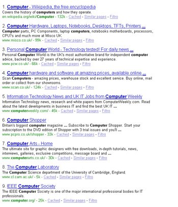 Computer in www.google.co.uk