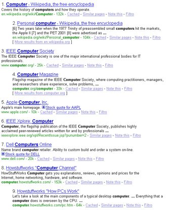 Computer in www.google.com