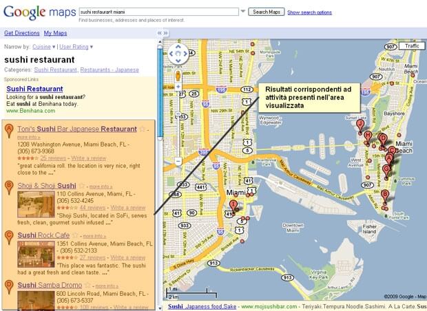 Google Maps real-time-search