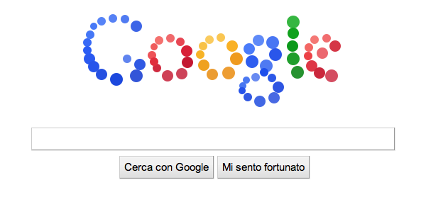 Google Doodle: particelle volanti