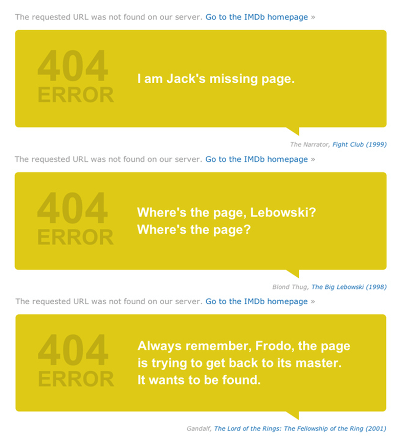 esempio pagina non trovata 404 imdb