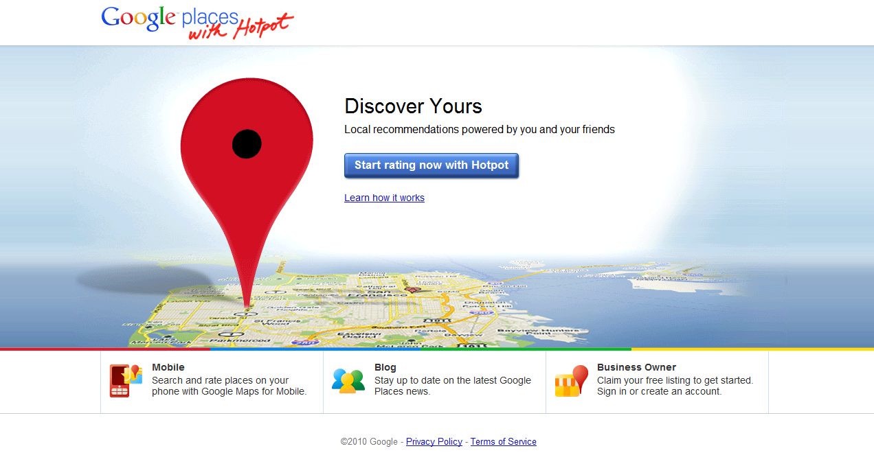 Google yours. Google local. Places in Google.