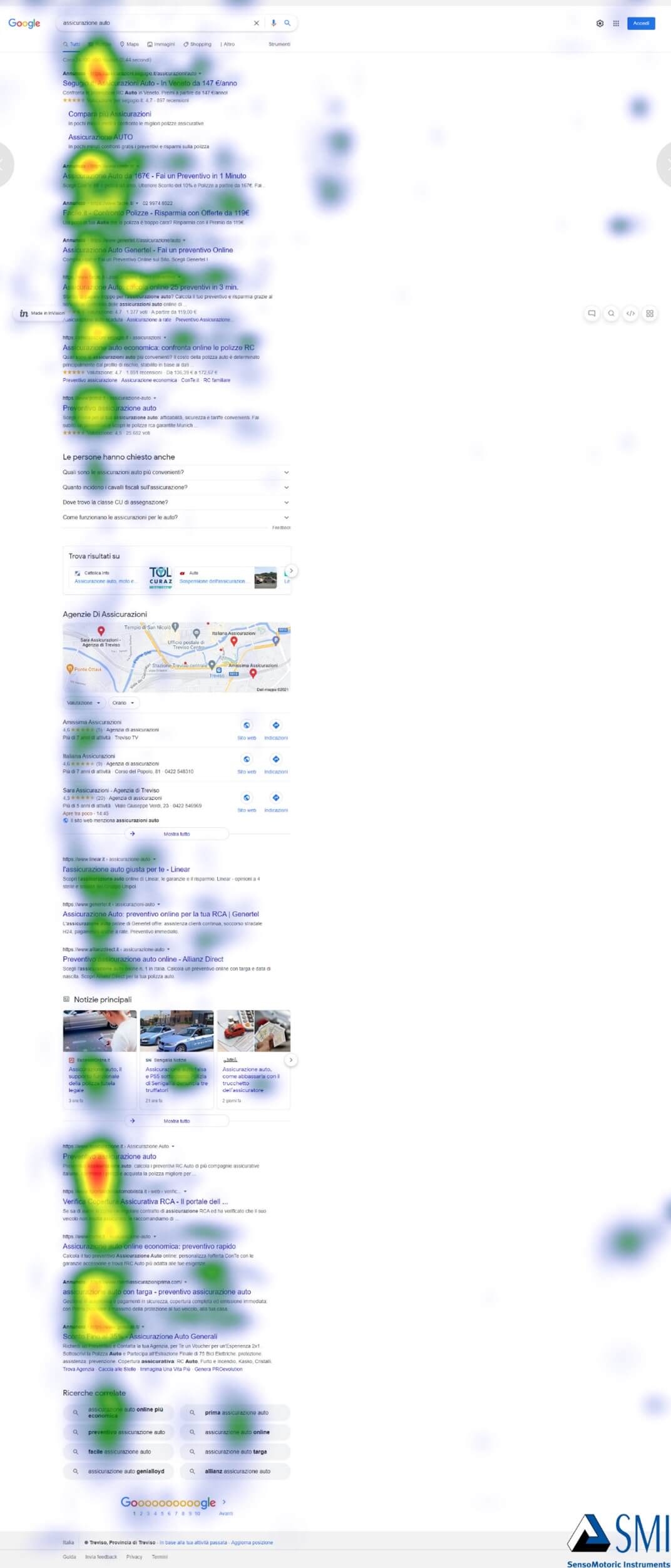 Google serp heatmap