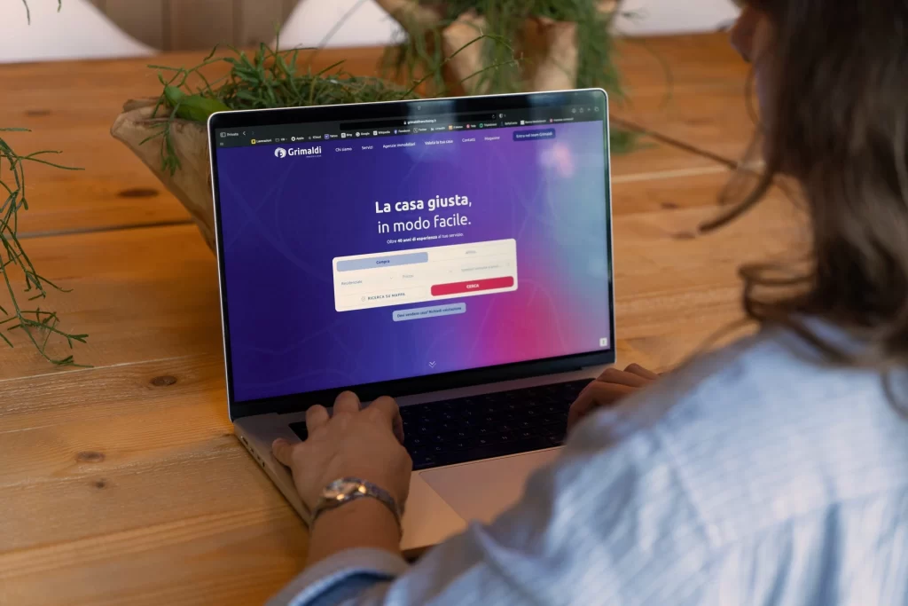 Grimaldi Immobiliare's desktop website
